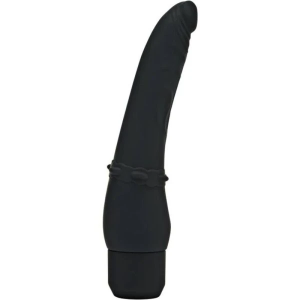 GET Real Silikon-Vibrator klassiek glad 17,5 cm zwart