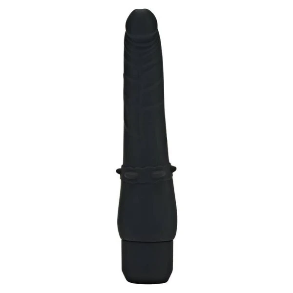 GET Real Silikon-Vibrator klassiek glad 17,5 cm zwart