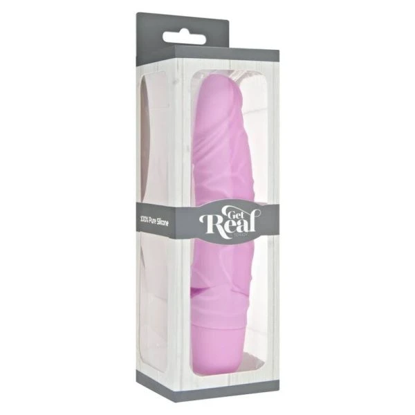 GET Real Klassieke Natuurvibrator met Aderen en Punt, 20,1 cm