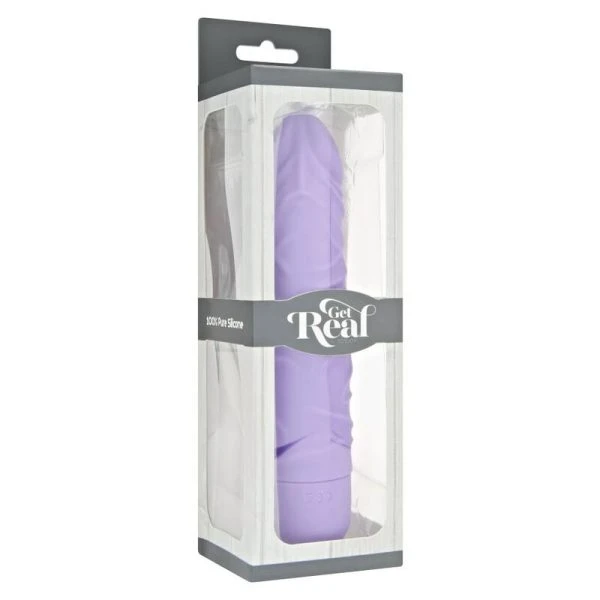 GET Real Klassischer Original-lila Vibrator mit Silikon und 7 Modi