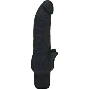 GET Real Classic Stim Vibrator mit Klitoris-Stimulator, schwarz
