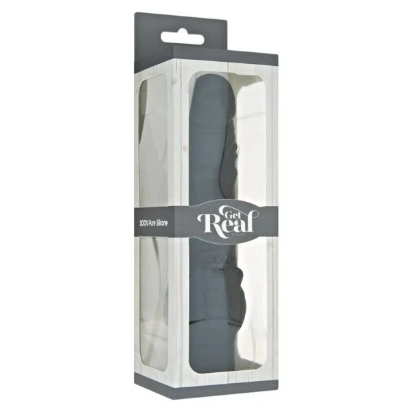 GET Real Classic Stim Vibrator mit Klitoris-Stimulator, schwarz GET Real Classic Stim Vibrator mit Klitoris-Stimulator, schwarz