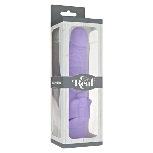 GET Real Classic Stim Vibrator met Clitoris-Stimulator Paars