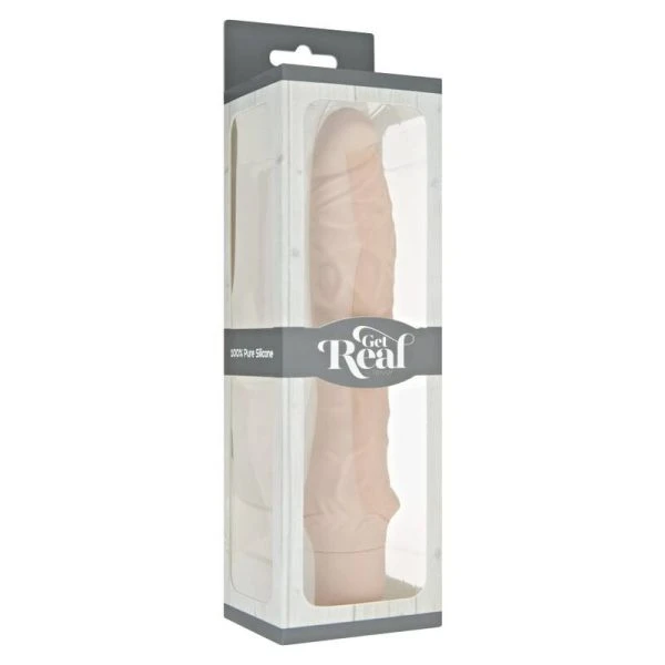 GET Real Klassieke grote natuurvibrator van siliconen 24,9 cm