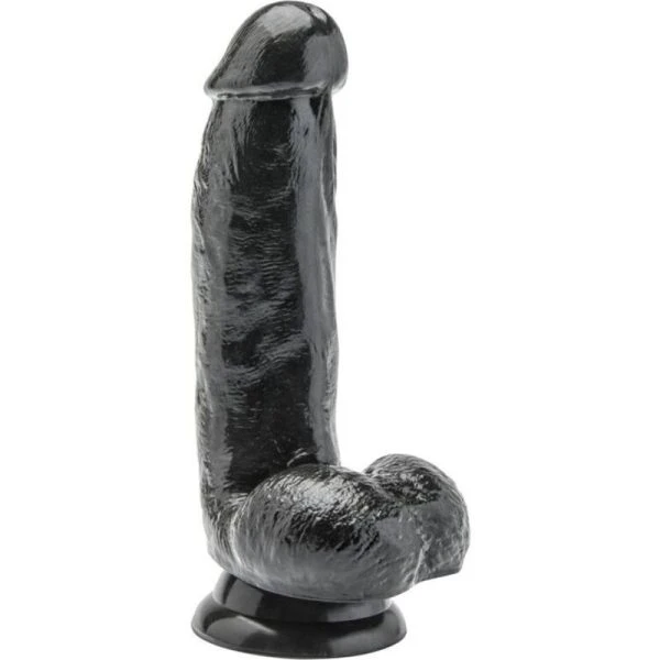 GET Real Dildo mit Kugeln und Adern, schwarz