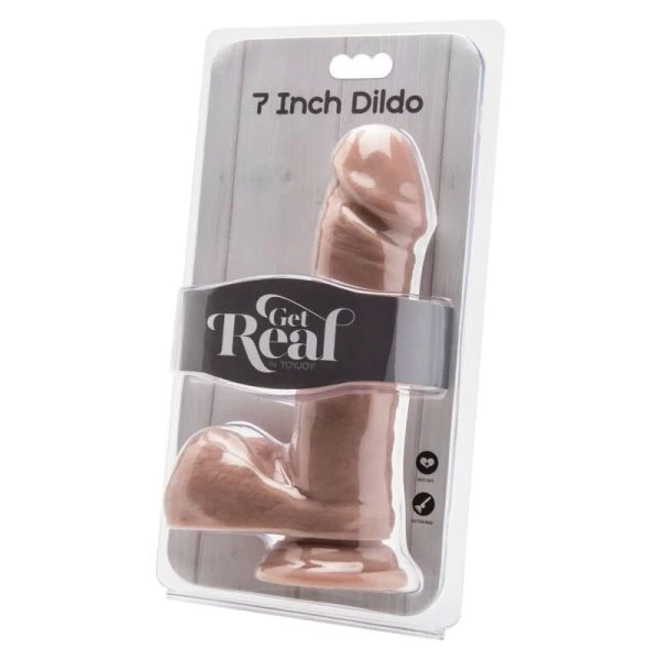 GET Real Dildo met ballen en aderen van PVC GET Real Dildo met ballen en aderen van PVC
