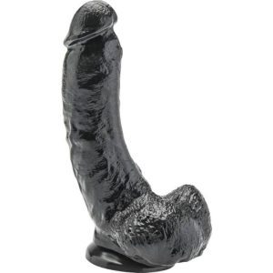 GET Real Dildo met Ballen en Aderen, Zwart GET Real Dildo met Ballen en Aderen, Zwart - Afbeelding 1