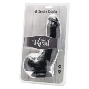 GET Real Dildo met Ballen en Aderen, Zwart GET Real Dildo met Ballen en Aderen, Zwart - Afbeelding 2