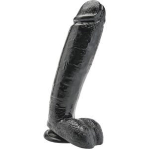 GET Real Dildo mit Adern und Kugeln, schwarz GET Real Dildo mit Adern und Kugeln, schwarz – Bild 1