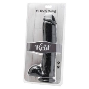 GET Real Dildo met zwarte eieren, PVC GET Real Dildo met zwarte eieren, PVC - Afbeelding 2
