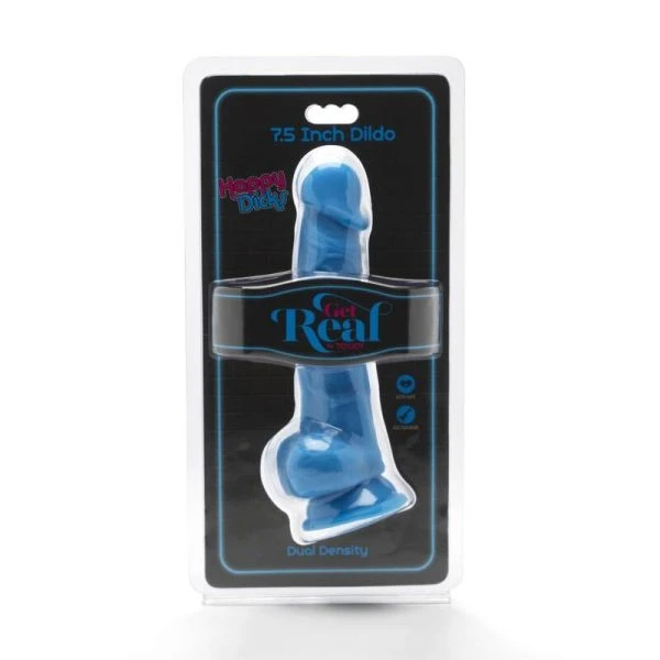 GET Real Happy Dicks Dildo met Ballen 19 cm blauw GET Real Happy Dicks Dildo met Ballen 19 cm blauw