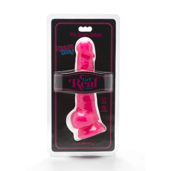 GET Real Happy Dicks 19 cm Dildo with Balls, pink
