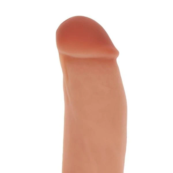 GET Real Siliconen Dildo 18 cm met Ballen, huidskleur