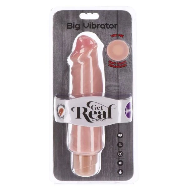 GET Real Dual Density Big Vibrator 20,5 cm, huidskleur GET Real Dual Density Big Vibrator 20,5 cm, huidskleur