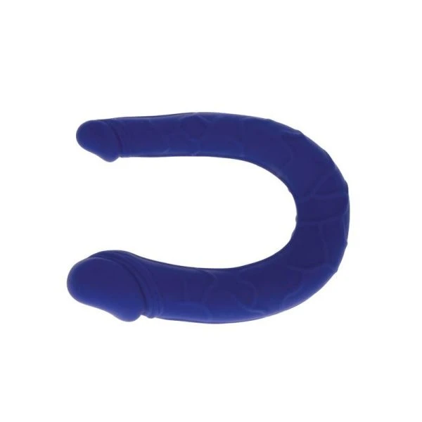 GET Real Silikon-Doppeldildo Mini Double Dong blau