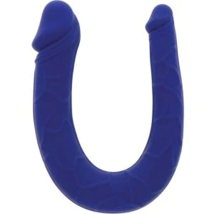 GET Real Silicone Double Dildo Mini Double Dong blue