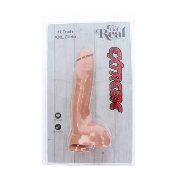 GET Real extremer XXL-dildo 28 cm met zuignap, huidkleur GET Real extremer XXL-dildo 28 cm met zuignap, huidkleur