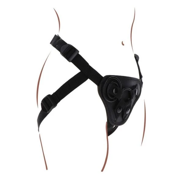 GET Real Strap-on-Gurt zwart met 3 siliconenringen GET Real Strap-on-Gurt zwart met 3 siliconenringen