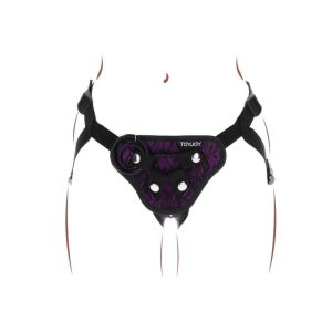 GET Real Strap-on-Spitzengeschirr Lila met siliconen ringen GET Real Strap-on-Spitzengeschirr Lila met siliconen ringen - Afbeelding 4