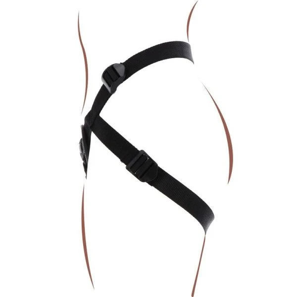 GET Real Strap-on-Spitzengeschirr Lila met siliconen ringen