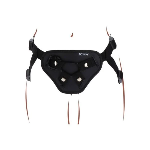 GET Real Strap-on-Gurt Deluxe zwart met 3 siliconenringen GET Real Strap-on-Gurt Deluxe zwart met 3 siliconenringen