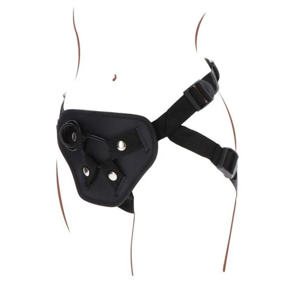 GET Real Strap-on-Gurt Deluxe zwart met 3 siliconenringen GET Real Strap-on-Gurt Deluxe zwart met 3 siliconenringen