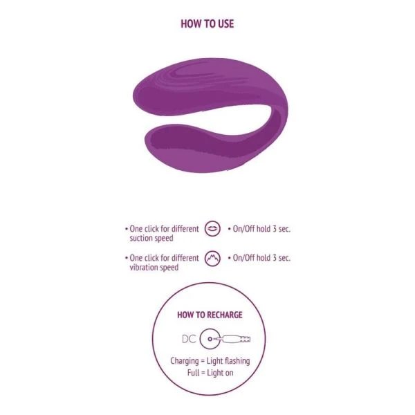 Xocoon Bound Love Couples Vibrator voor paren, paars