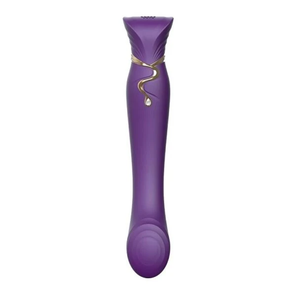 Zalo Queen G-spot Puls Wave Vibrator met Swarovski-detail, paars
