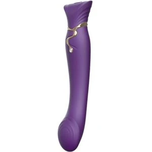 Zalo Queen G-spot Puls Wave Vibrator met Swarovski-detail, paars