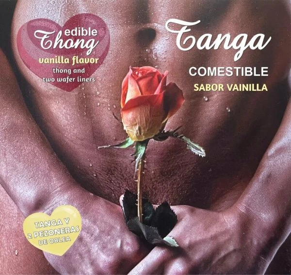 Hotflowers Herentanga met vanillewafel-nippelpads, eetbaar