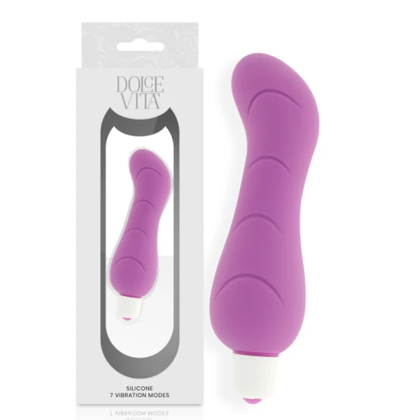 Dolce Vita G-Punkt Vibrator Purple Silicone met afneembare hoes