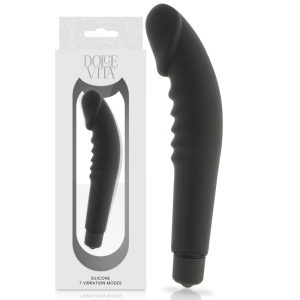 Dolce Vita Realistic Pleasure Vibrator met siliconen hoes zwart Dolce Vita Realistic Pleasure Vibrator met siliconen hoes zwart - Afbeelding 1