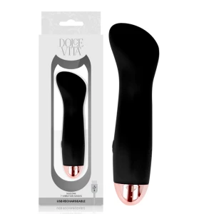 Dolce Vita wiederaufladbarer Minivibrator mit 7 Modi, schwarz