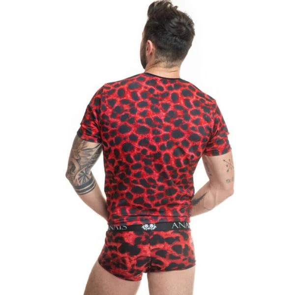 Anais MEN Accesories Savage T-Shirt met Animal-Print maat S