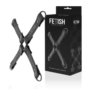 Fetish Submissive Bondage Vegan Leather Handcuff Connector