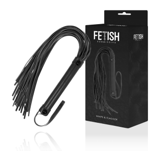 Fetish Submissive Bondage Rijzweep van veganistisch leer, 28 cm Fetish Submissive Bondage Rijzweep van veganistisch leer, 28 cm - Afbeelding 2