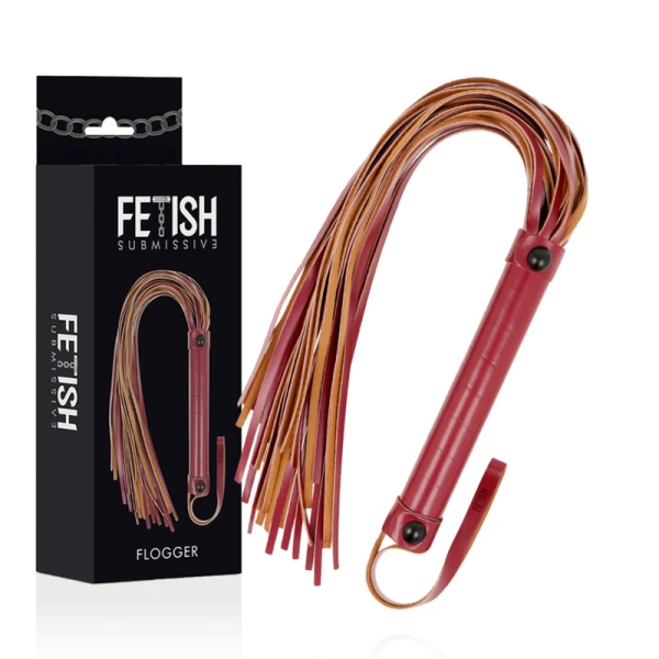 Fetish Submissive Dark Room Zweep van veganistisch leer 28 cm Fetish Submissive Dark Room Zweep van veganistisch leer 28 cm