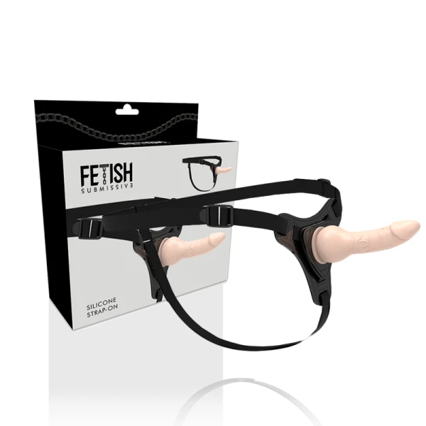 Fetish Submissive Harness Siliconen-Strap-On 16 cm