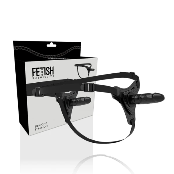 Fetish Submissive Harness Silikon-Strap-On 15 cm zwart Fetish Submissive Harness Silikon-Strap-On 15 cm zwart