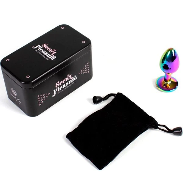 Secretplay Toys Anale plug van metaal Regenboog 7 cm