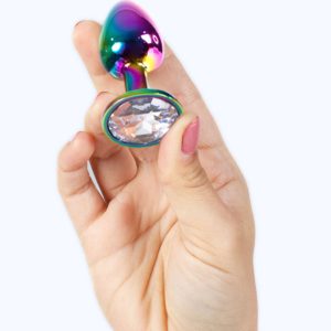Secretplay Toys Anale plug van metaal Regenboog 7 cm Secretplay Toys Anale plug van metaal Regenboog 7 cm - Afbeelding 3