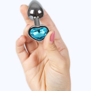 Secretplay Toys Anaalplug van metaal met blauw hart klein 7 cm Secretplay Toys Anaalplug van metaal met blauw hart klein 7 cm - Afbeelding 3