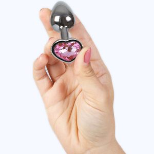 Secretplay Toys Analplug aus Metall mit Herz, 7 cm, pink Secretplay Toys Analplug aus Metall mit Herz, 7 cm, pink – Bild 3