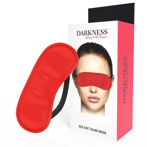 Darkness Bondage Rode Satijnen Oogmasker voor Fetisj en Slaap