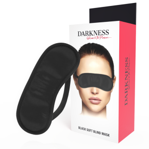 Darkness Bondage rechte zwarte satijnen oogmasker Darkness Bondage rechte zwarte satijnen oogmasker - Afbeelding 1