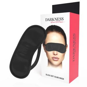 Darkness Bondage rechte zwarte satijnen oogmasker