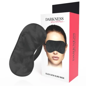 Darkness Bondage Slaapmasker van satijn, zwart