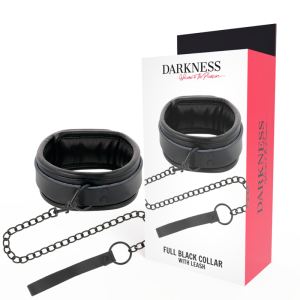 Darkness Bondage Halsband met riem van PVC-leer Darkness Bondage Halsband met riem van PVC-leer - Afbeelding 1