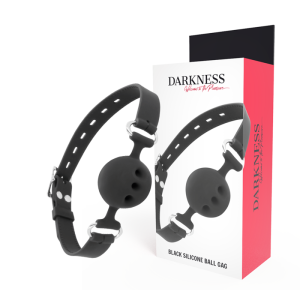 Darkness Bondage Silicone Knebel met Leren Riemen zwart Darkness Bondage Silicone Knebel met Leren Riemen zwart - Afbeelding 1