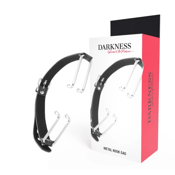 Darkness Bondage Knebel met zwarte haak voor gevorderde BDSM-spellen